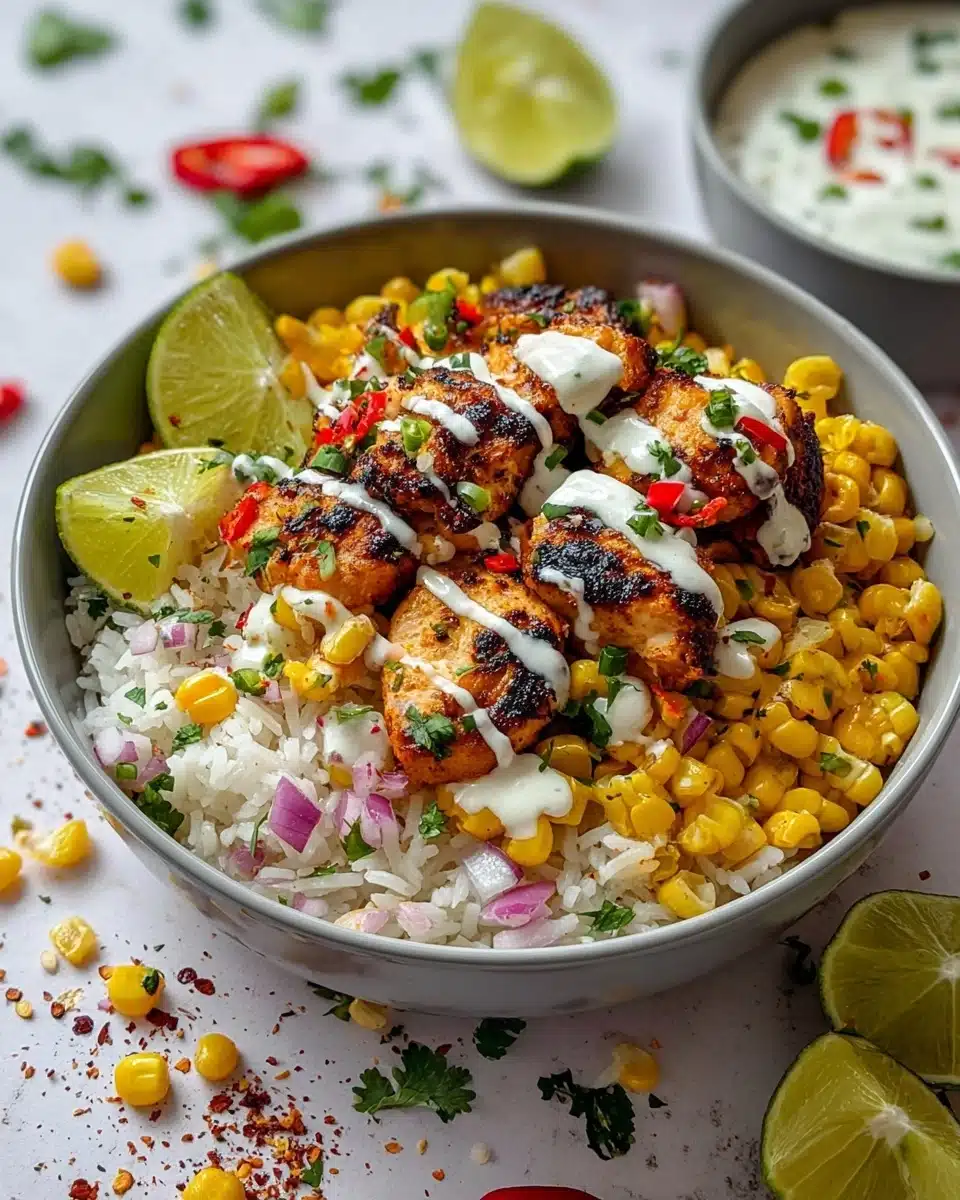 Easy Street Corn Chicken Rice Bowl Recipe - Recipe Image