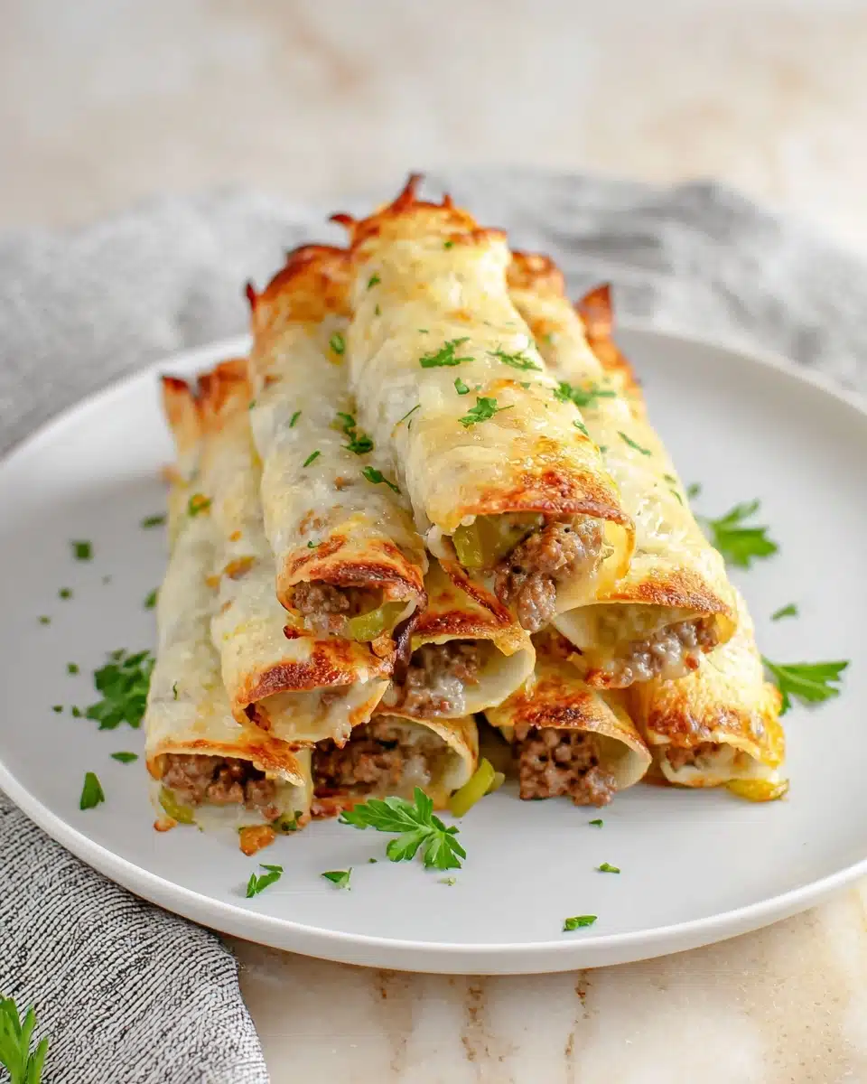 DELICIOUS KETO PHILLY CHEESESTEAK ROLL UPS Recipe - Recipe Image
