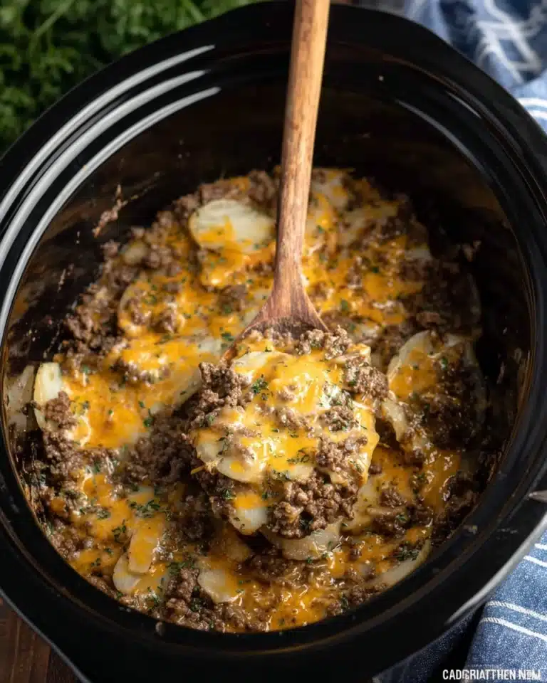 Crockpot Hamburger Potato Casserole Recipe