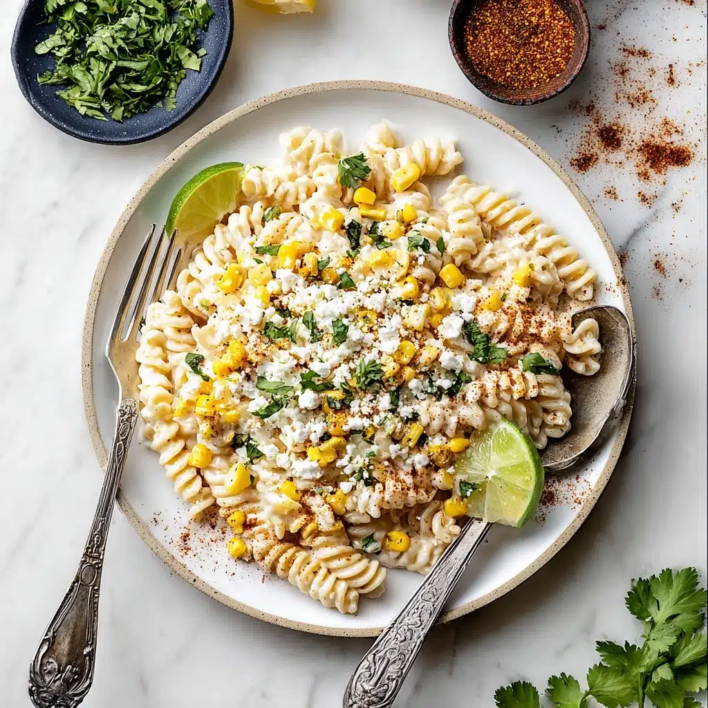 Creamy Street Corn Pasta Salad Recipe - Recipe Image