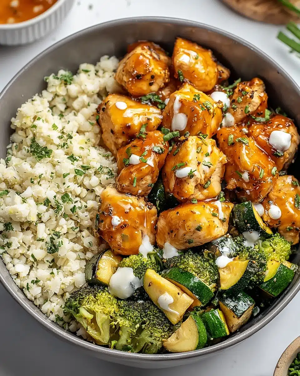 HOT HONEY CHICKEN BOWL Recipe - Recipe Image