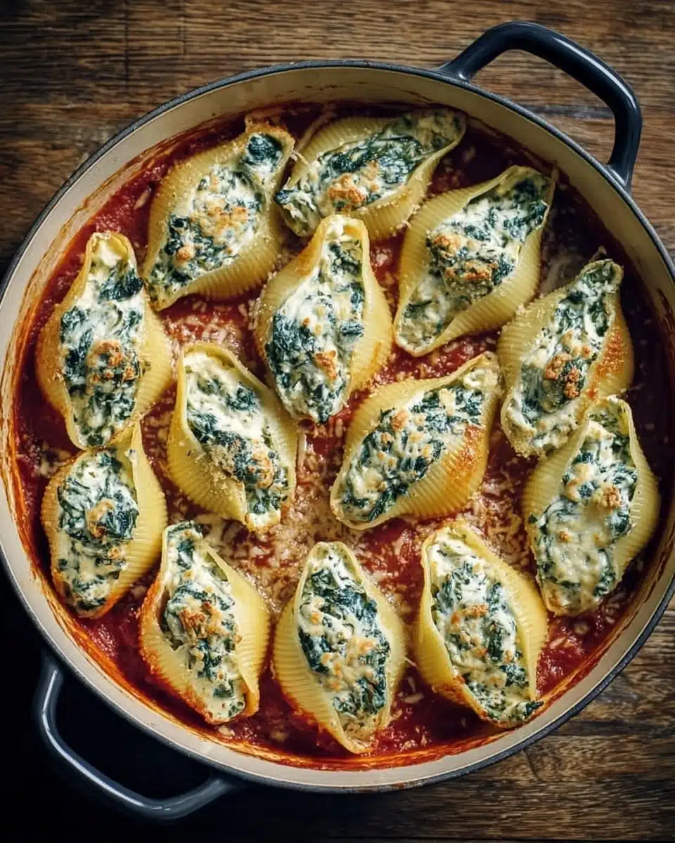 Spinach and Ricotta Stuffed Shells Recipe - Recipe Image