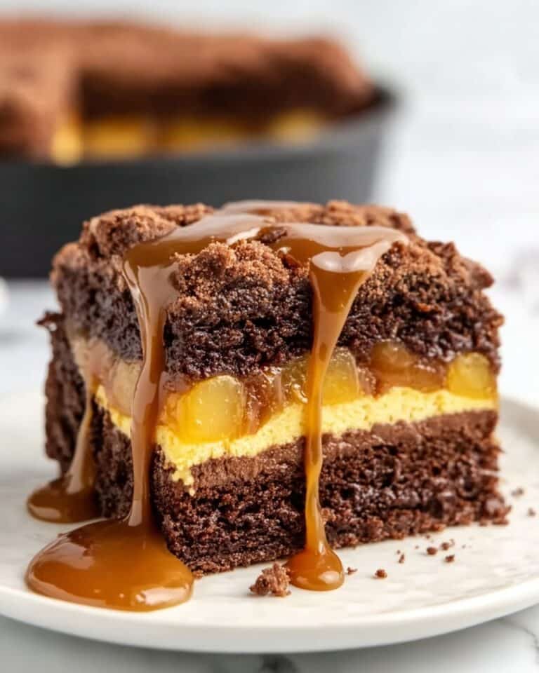 Caramel Apple Skillet Brownies Recipe