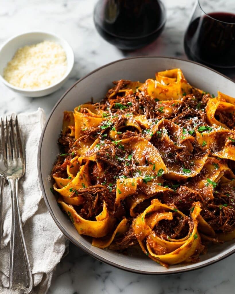 Slowely Braised Beef Short Rib Ragu Recipe