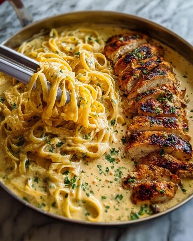 Creamy Mozzarella Chicken Linguine in Garlic Cajun Recipe