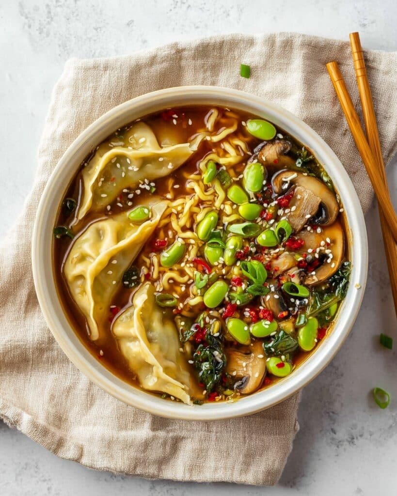 Vegetable Gyoza Soup Recipe