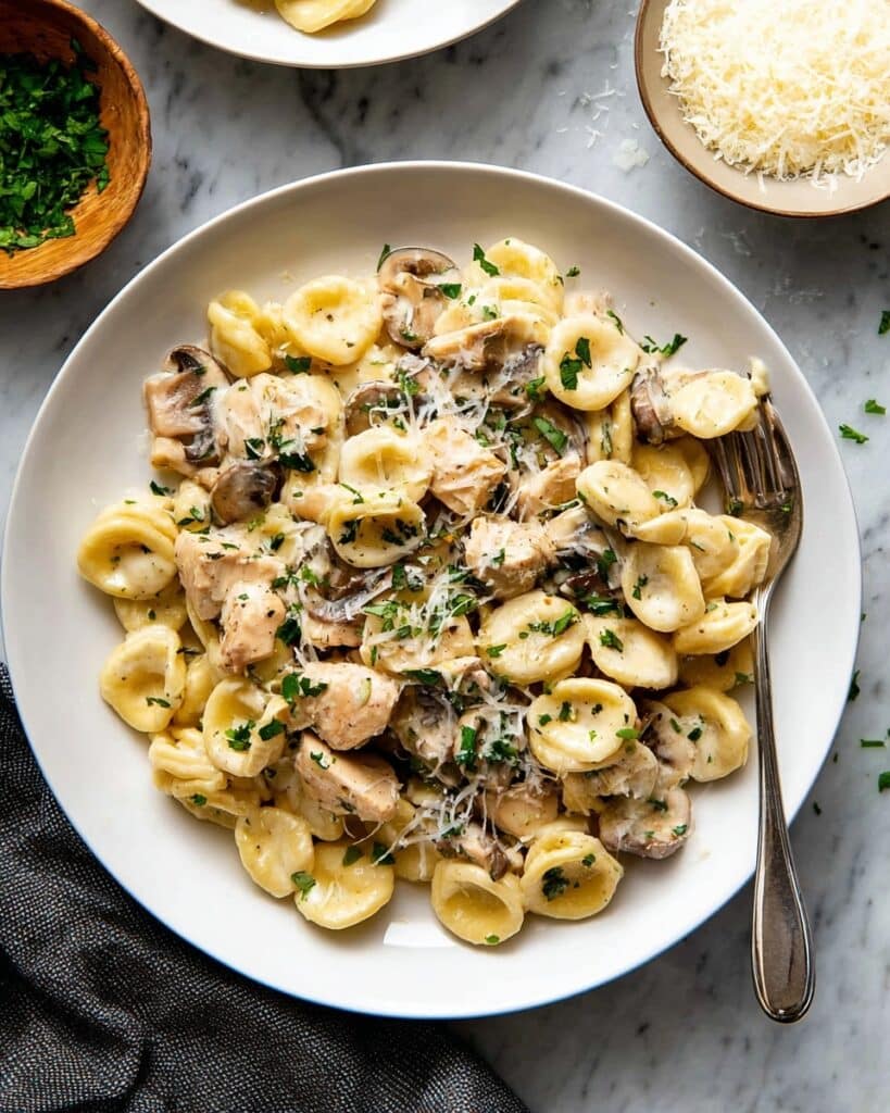 One Pot Chicken Marsala Orzo Recipe