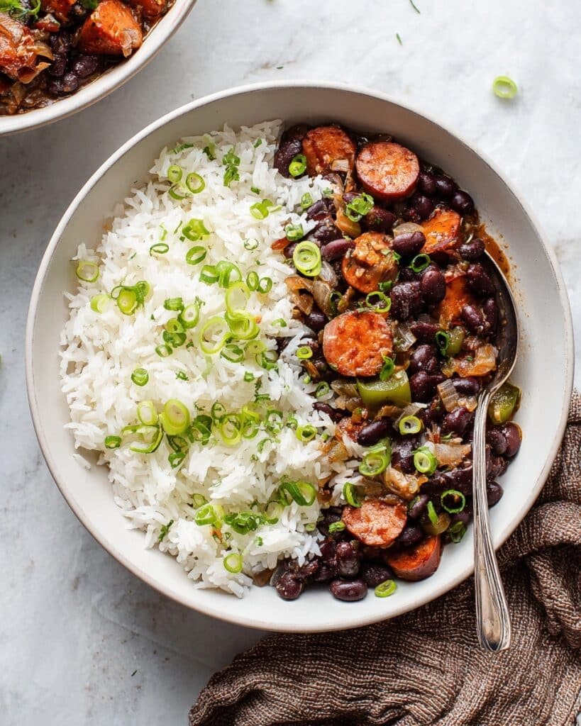 Easy Black Beans and Rice with Smoked Sausage Recipe