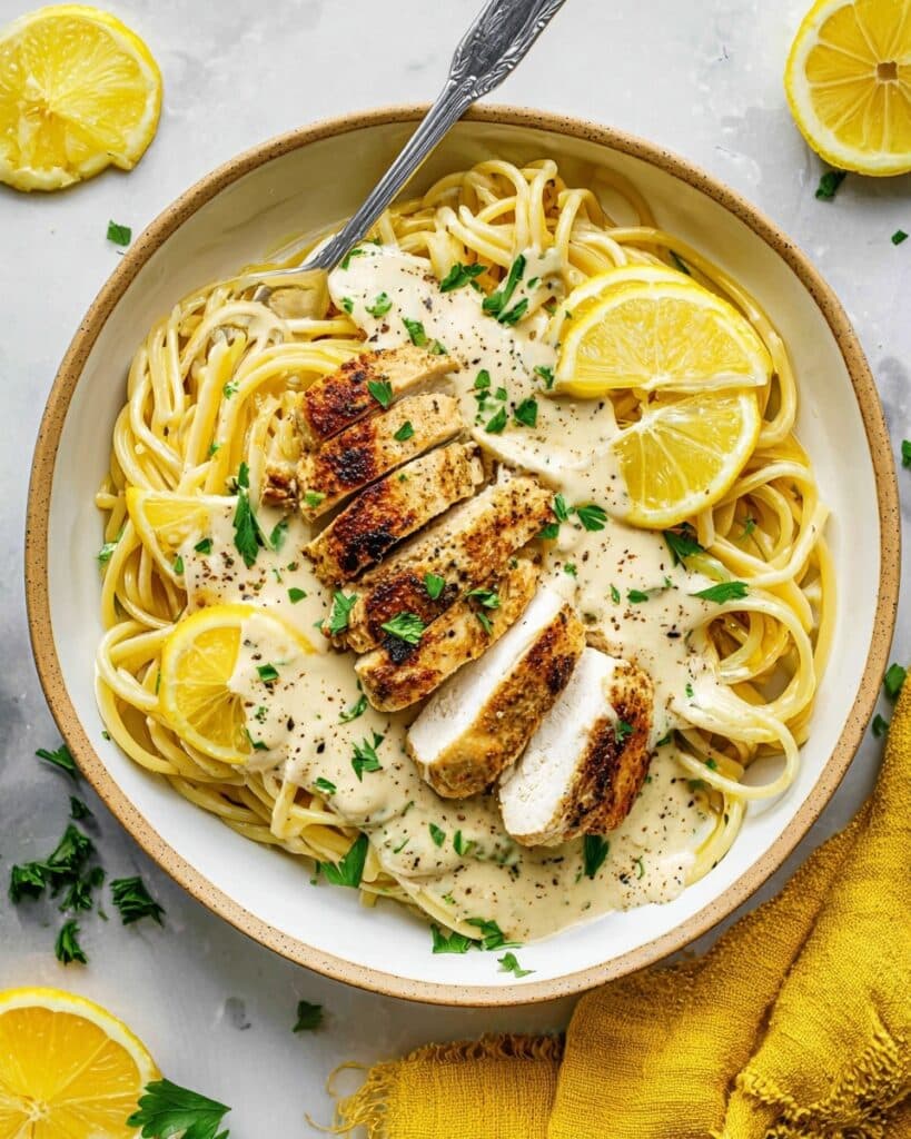 Lemon Pepper Chicken in a Creamy Lemon Garlic Sauce Recipe