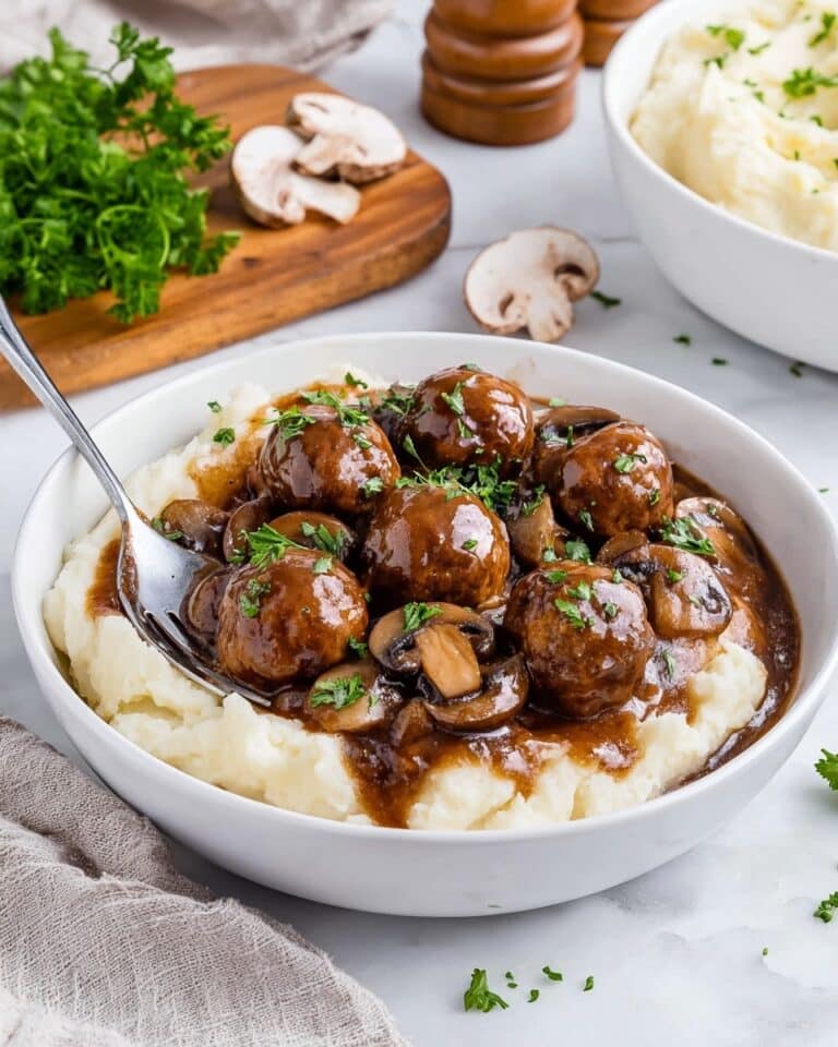 Slow Cooker Salisbury Steak Meatballs Recipe
