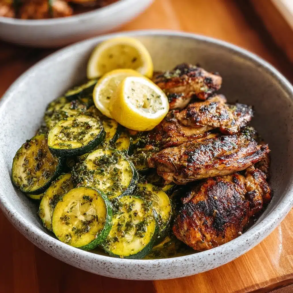 Asado Chicken with Lemon Zucchini Sauté Recipe - Recipe Image
