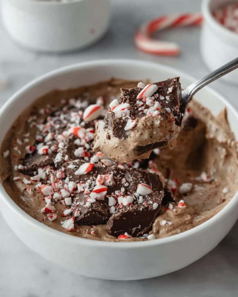 Chocolate Greek Yogurt with Peppermint Magic Shell Recipe
