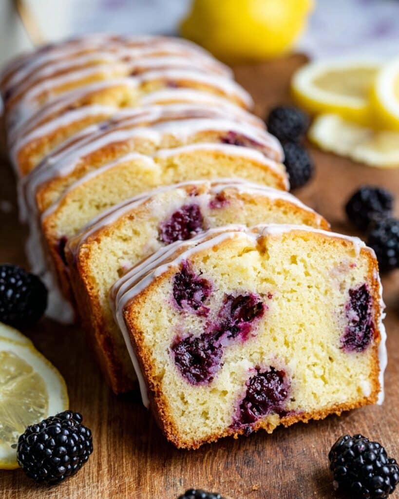 Blackberry Lemon Loaf with Lemon Glaze Recipe