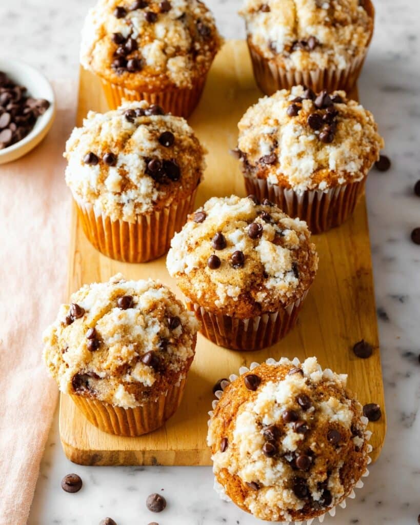Pumpkin Chocolate Chip Muffins with Streusel Topping Recipe