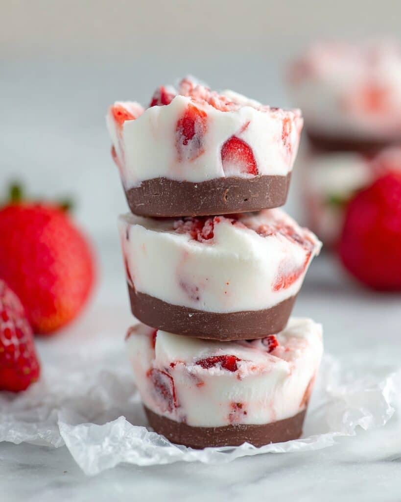 Strawberry Greek Yogurt Chocolate Bites Recipe