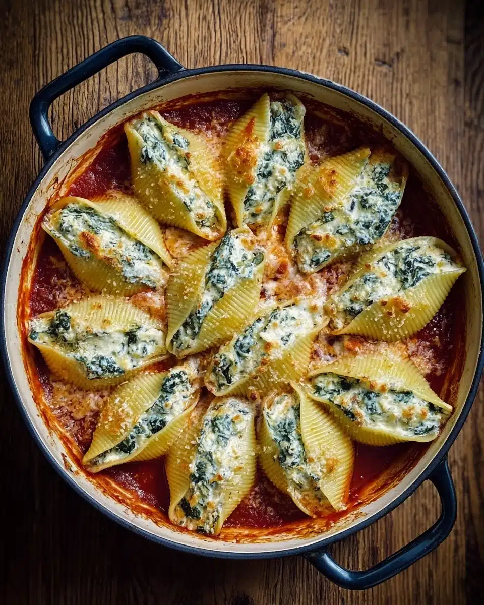 Spinach and Ricotta Stuffed Shells Recipe - Recipe Image