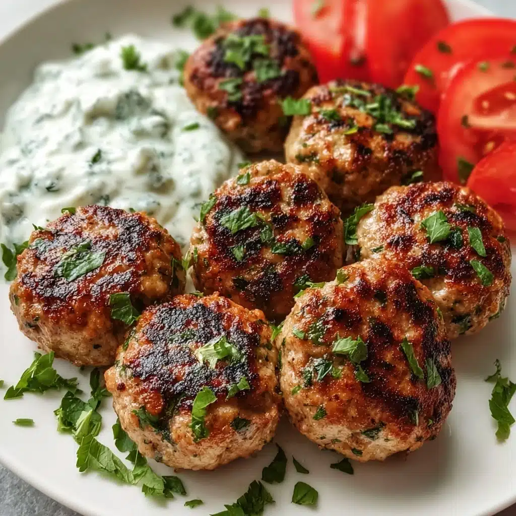 Greek Turkey Meatballs with Tzatziki Recipe - Recipe Image