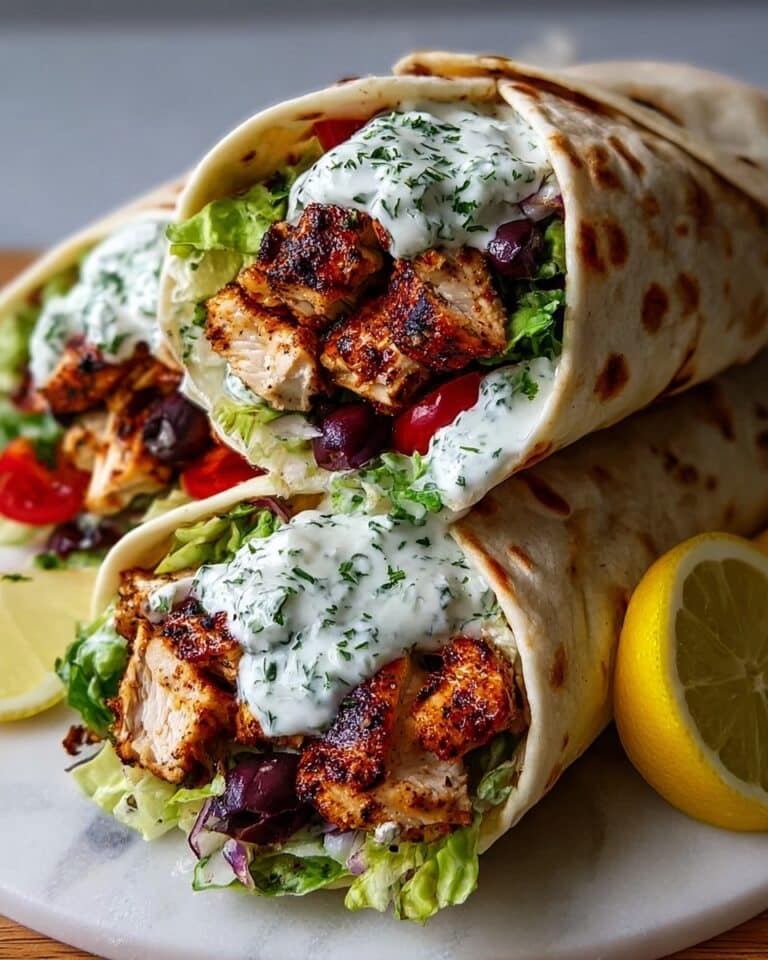 Mediterranean Chicken Gyros with Creamy Feta Tzatziki Recipe