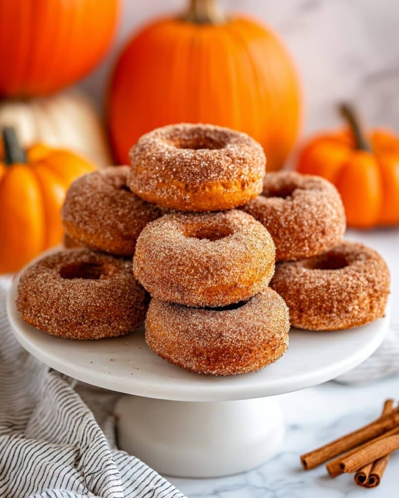 Easy Baked Pumpkin Donuts with Cinnamon Sugar Glaze Recipe