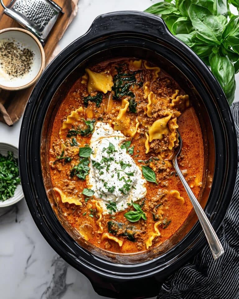 Slow Cooker Lasagna Soup Recipe