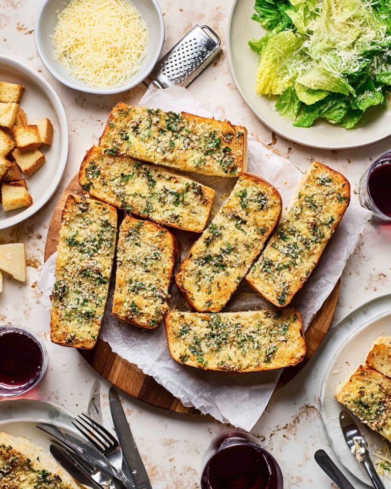 Garlic Bread with Parmesan Cheese & Fresh Herbs Recipe