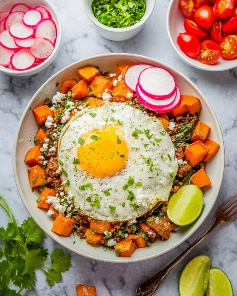 Chorizo Sweet Potato Skillet with Eggs Recipe