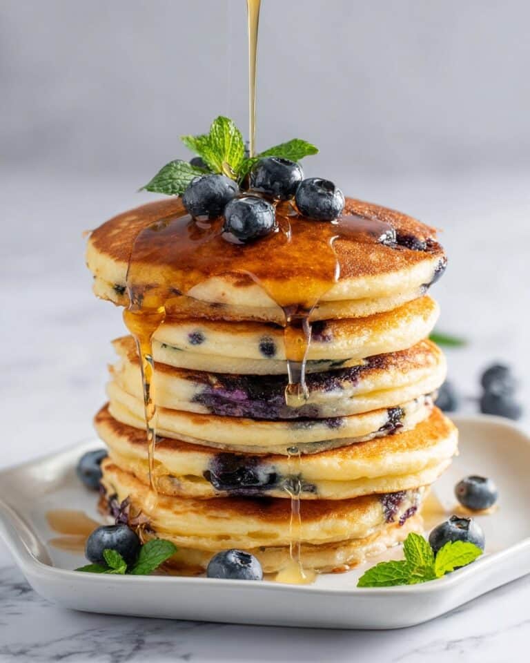 The BEST Fluffy Keto Blueberry Pancakes Recipe