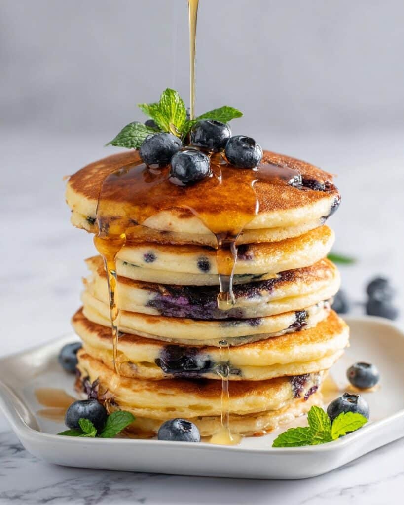 The BEST Fluffy Keto Blueberry Pancakes Recipe