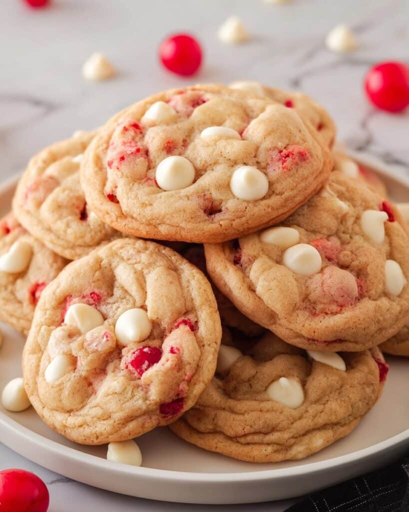 Maraschino Cherry Cookies with White Chocolate Chips Recipe