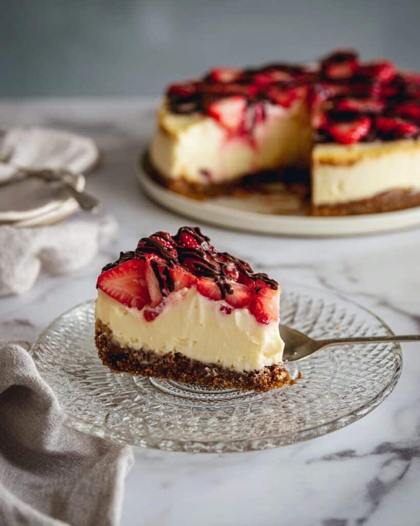 Chocolate-Covered Strawberry Cheesecake Recipe