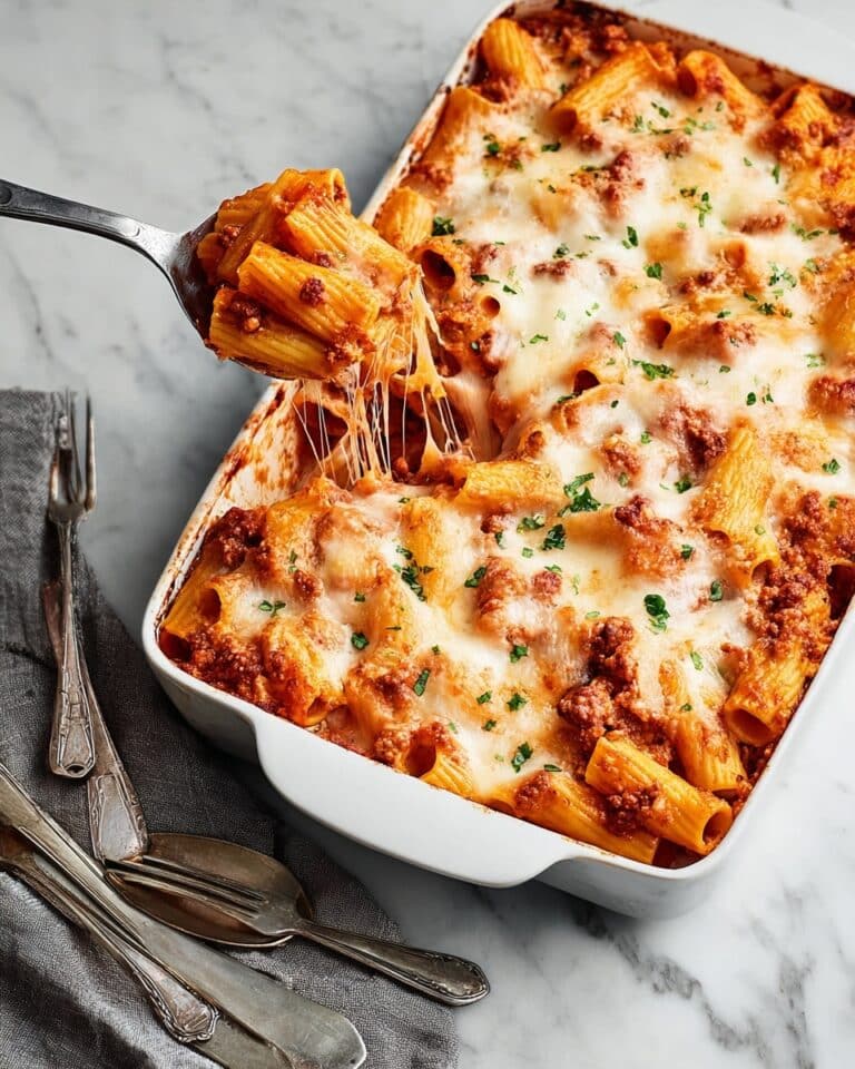 Baked Rigatoni with Italian Sausage and Ground Beef Recipe