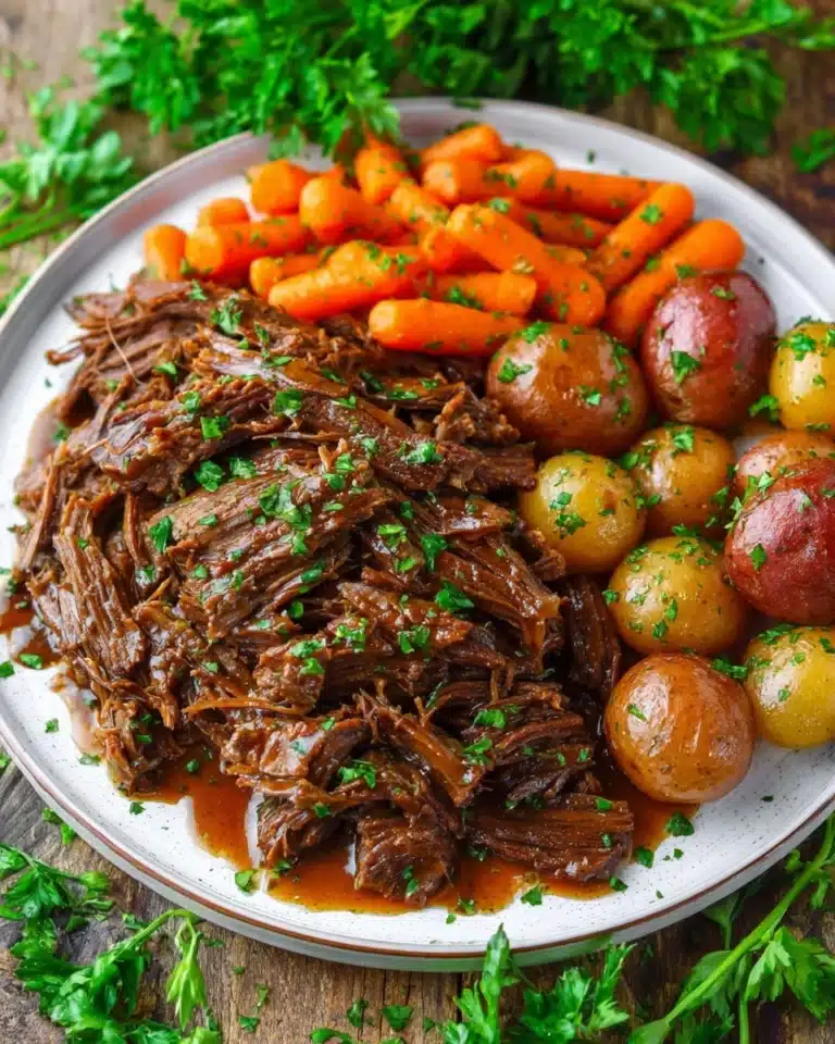 Slow Cooker Balsamic Glazed Roast Beef Recipe