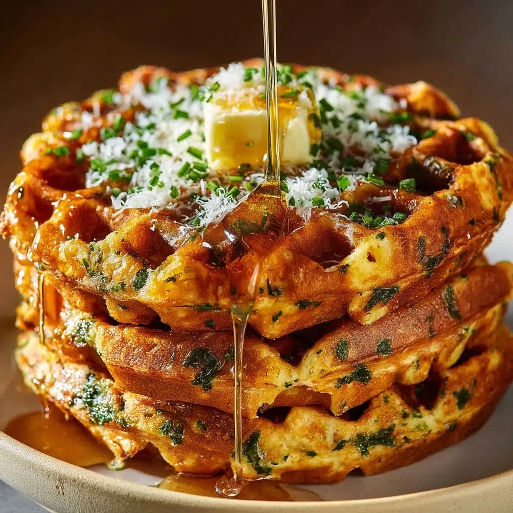 Cheddar Jalapeño Cornbread Waffles Recipe - Recipe Image