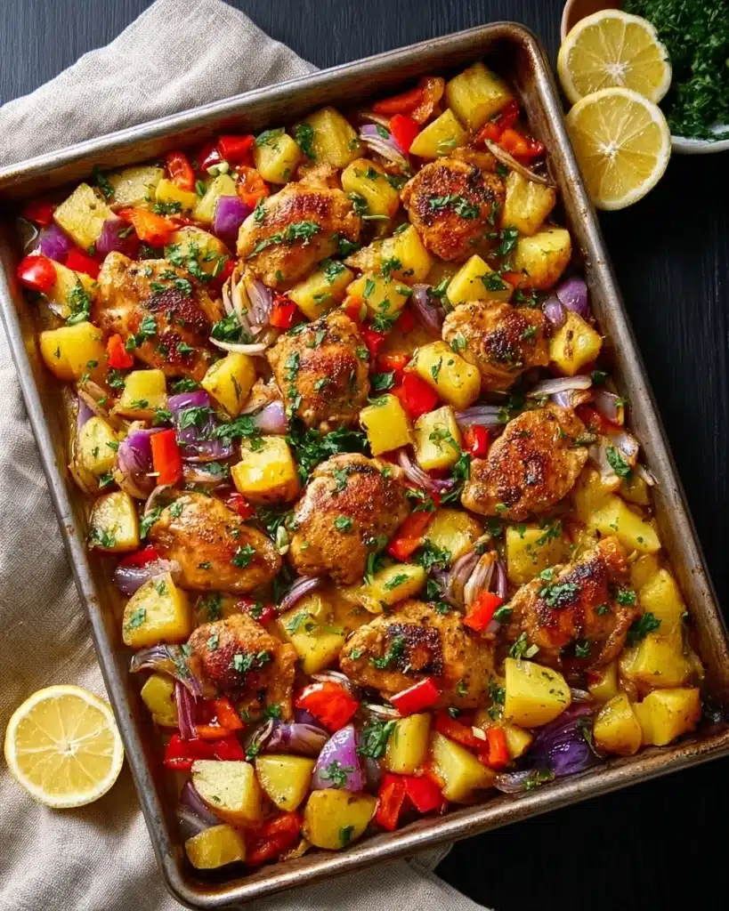 Hawaiian Chicken Sheet Pan: A Tropical Escape for Dinner Recipe