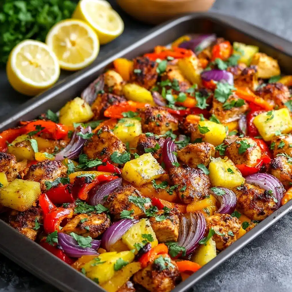 Hawaiian Chicken Sheet Pan: A Tropical Escape for Dinner Recipe - Recipe Image