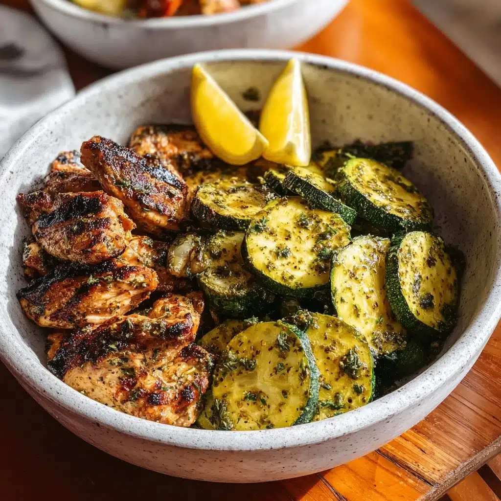 Asado Chicken with Lemon Zucchini Sauté Recipe