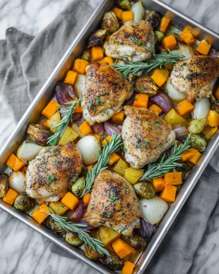Autumn Chicken Sheet Pan Dinner Recipe