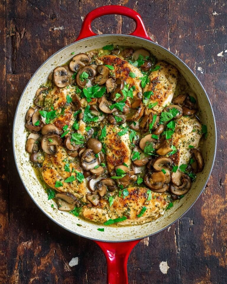 20-Minute Skillet Mushroom Chicken Recipe