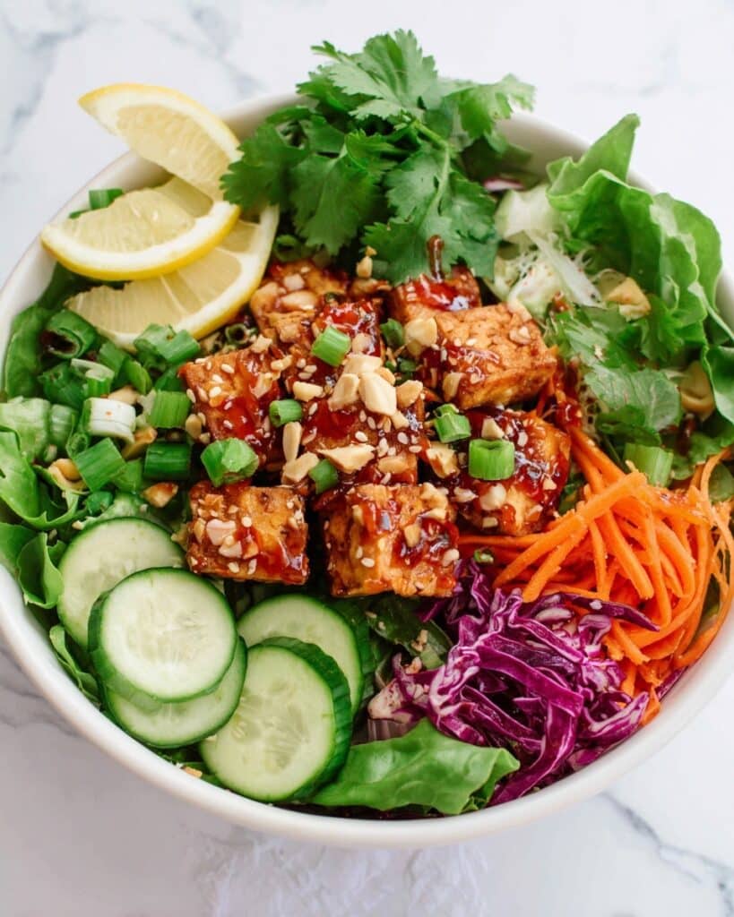 Spicy Tofu Salad Bowls Recipe