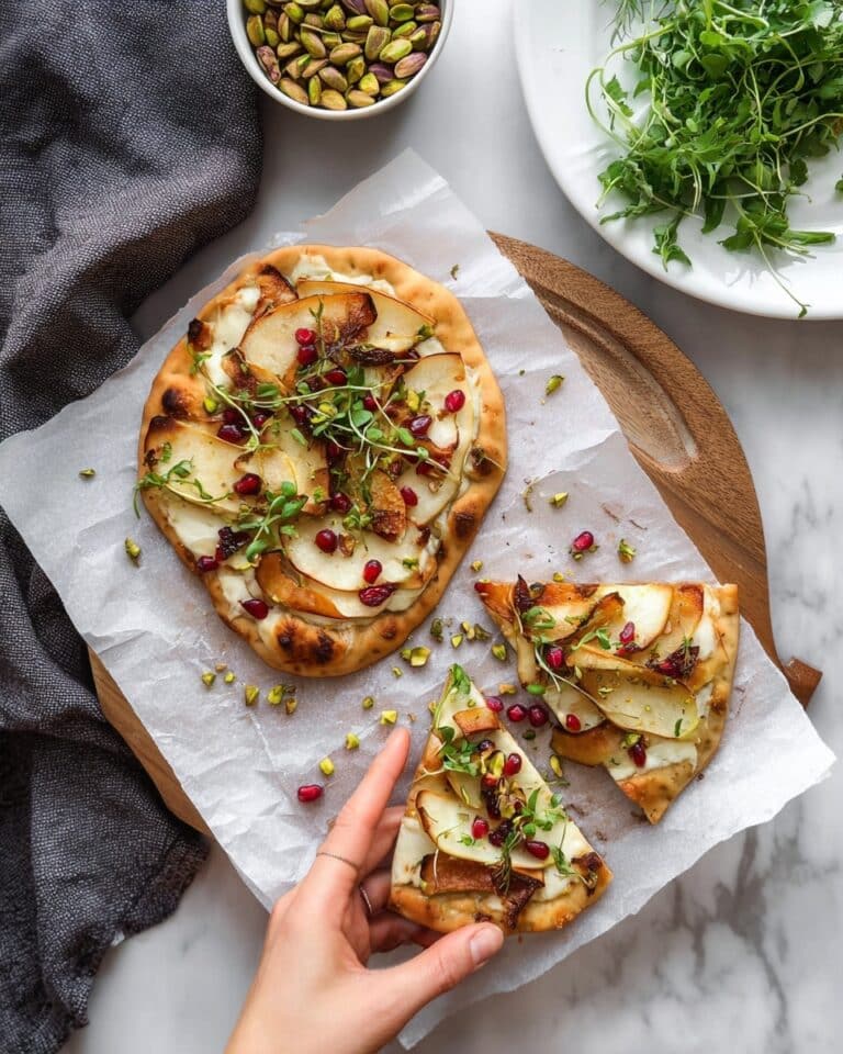 Baked Brie and Apple Flatbread Pizza Recipe