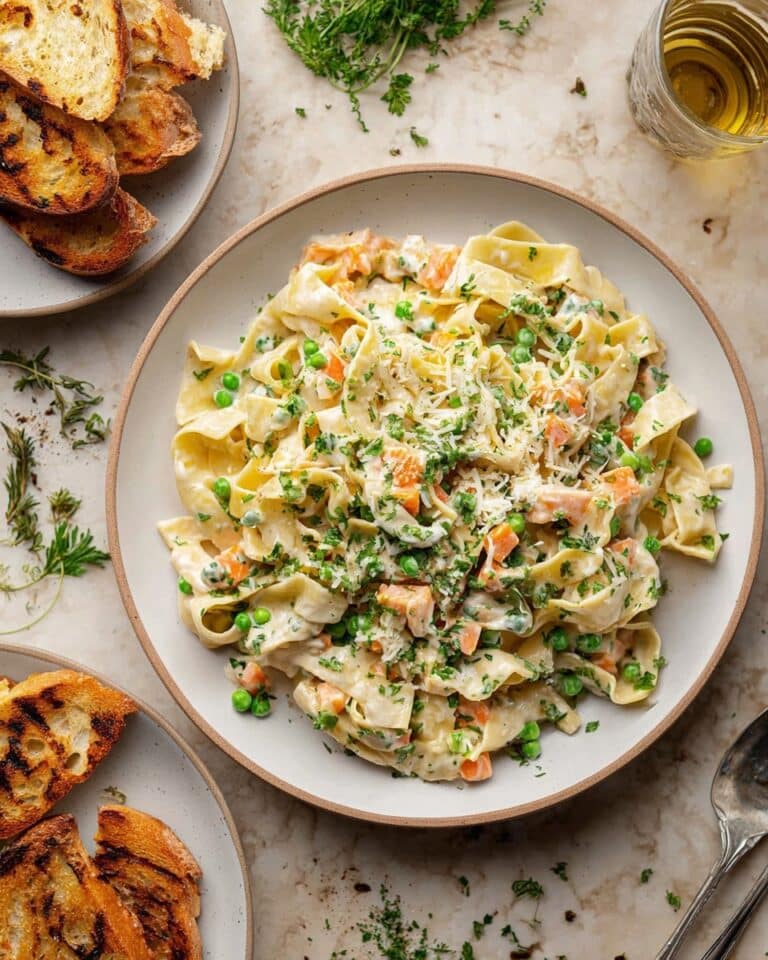 Creamy Chicken Pot Pie Pasta with Pappardelle Recipe