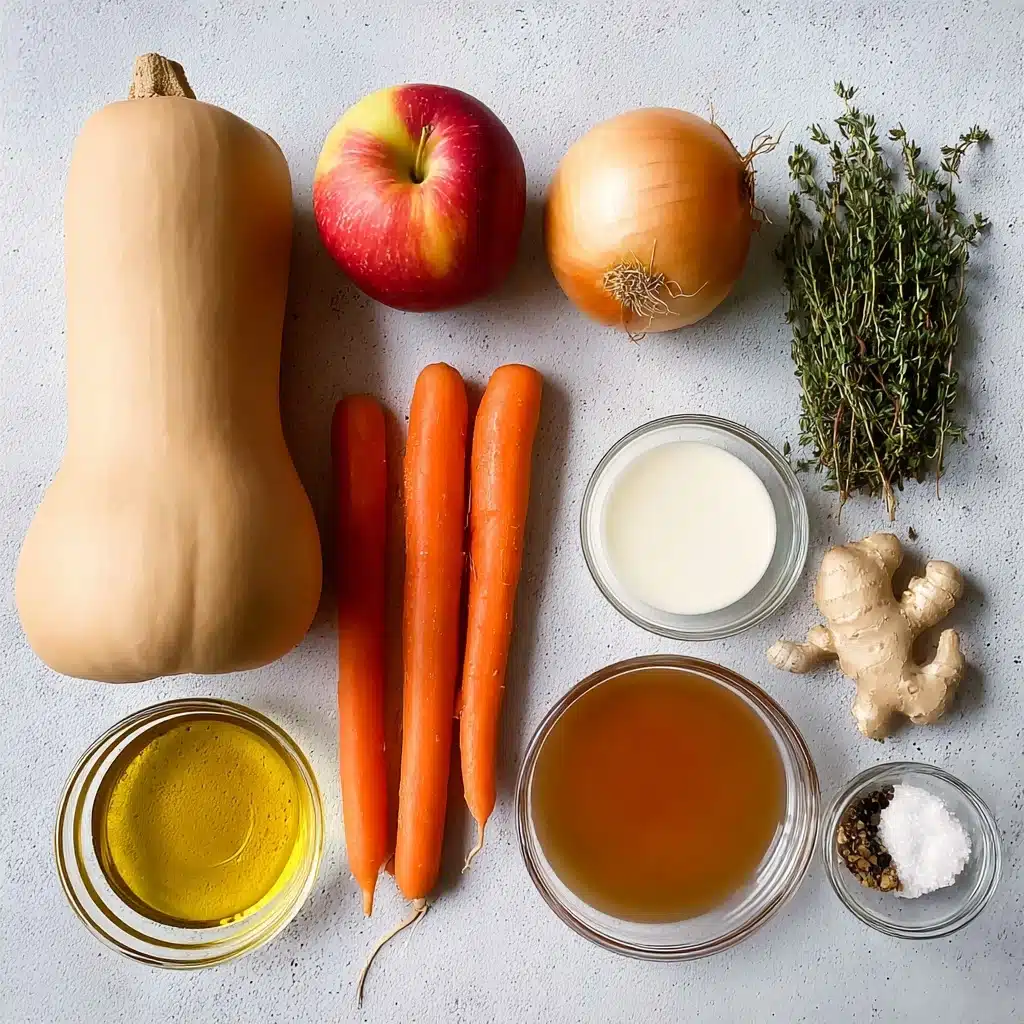 Roasted Butternut Squash Soup with Ginger, Carrot Recipe - Recipe Image