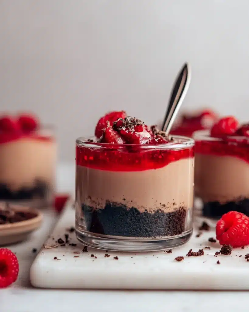 No-Bake Vegan Chocolate Cheesecake Cups (5 Minutes!) Recipe