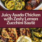 Asado Chicken with Lemon Zucchini Sauté Recipe