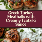 Greek Turkey Meatballs with Tzatziki Recipe