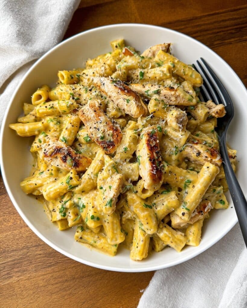 Garlic Parmesan Chicken and Pasta Recipe