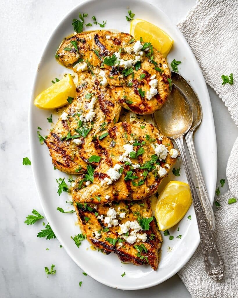 Greek Chicken with Lemon and Feta Recipe