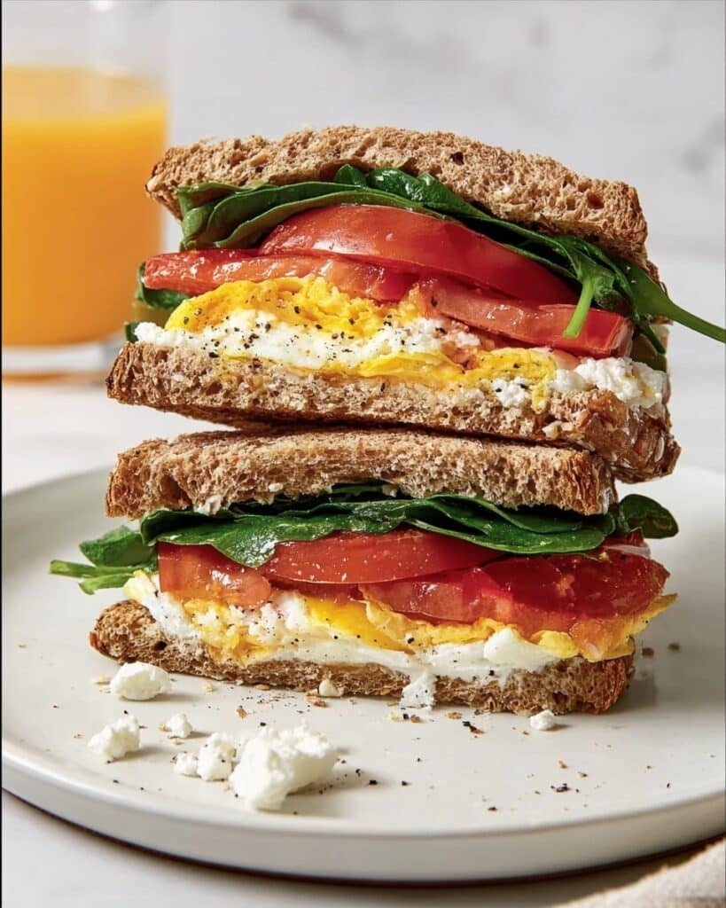 Mediterranean Breakfast Sandwich Recipe