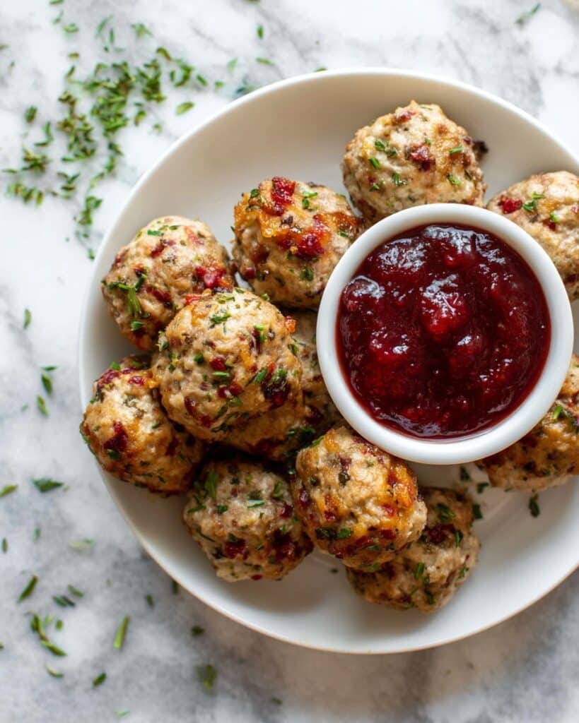 Turkey and Stuffing Meatballs Recipe