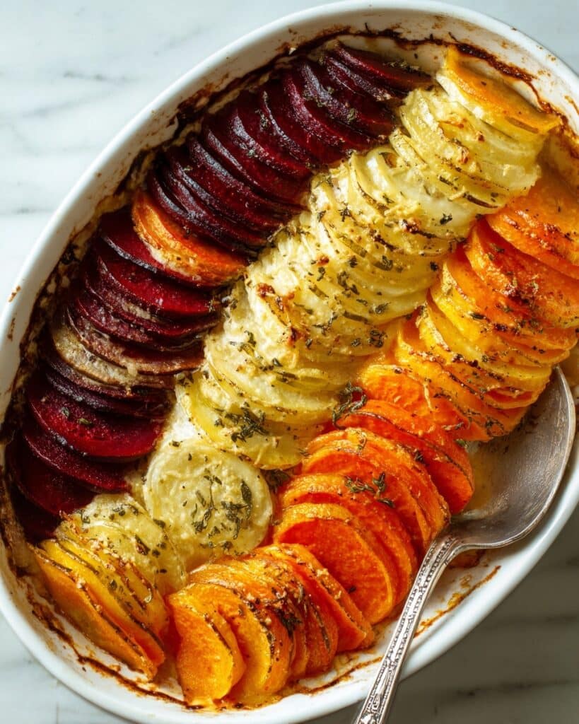 Cheesy Root Vegetable Gratin Recipe